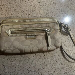 Coach Tan Wristlet